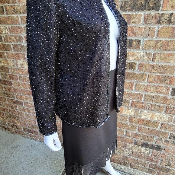 vintage ronni nicole skirt by Ouida and fully beaded formal jacket by JM… - Picture 7 of 13